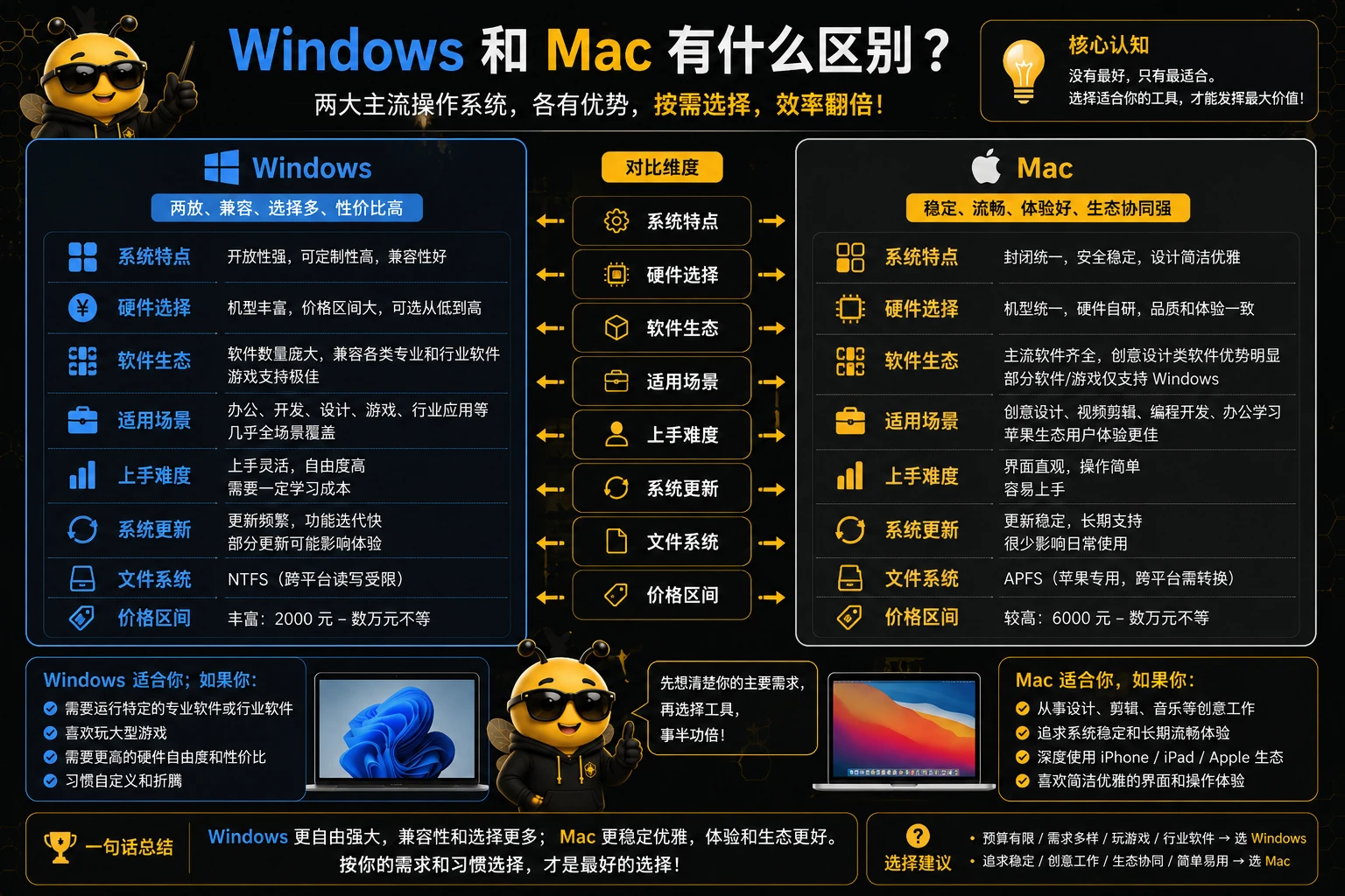 Windows、Mac、Linux 到底怎么选
